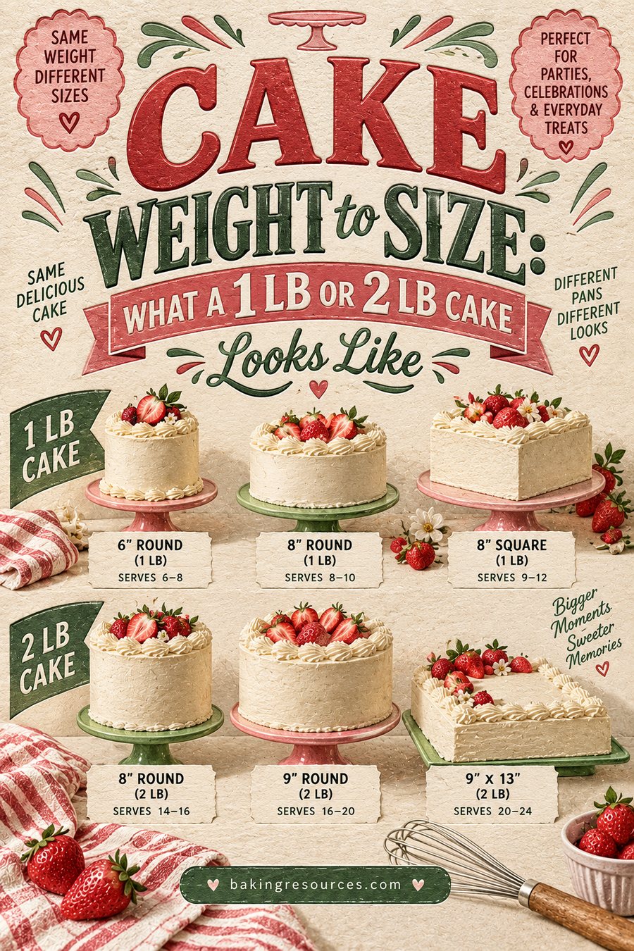 Cake Weight to Size: What a 1 lb Cake Looks Like