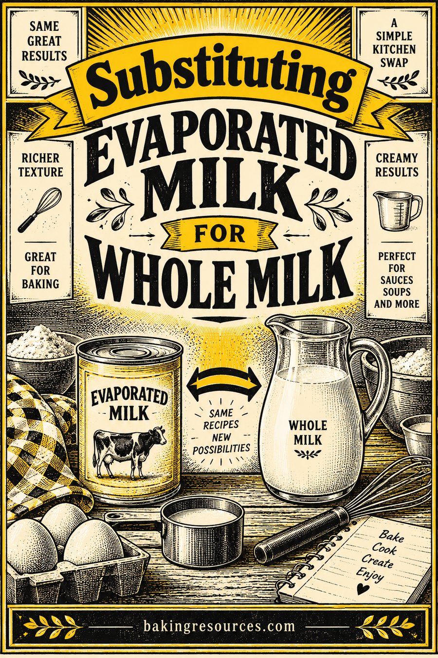 Substituting Evaporated Milk for Whole Milk in Baking