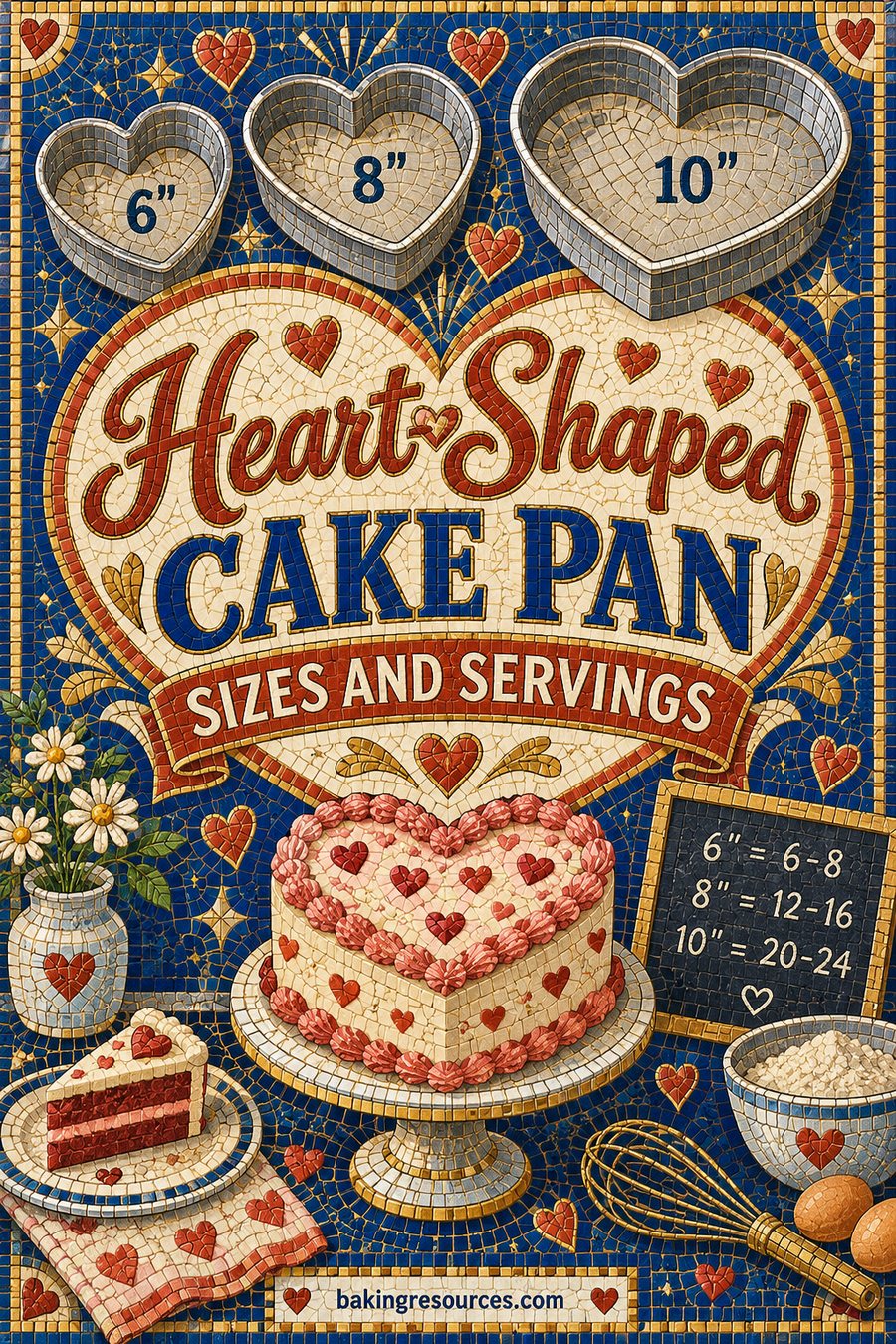Heart-Shaped Cake Pan Sizes and Servings