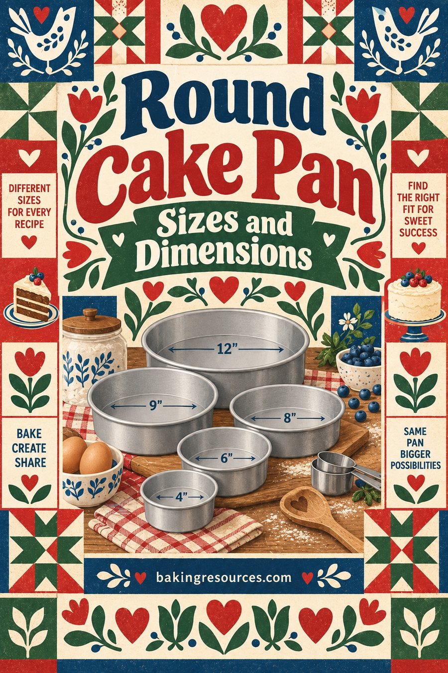 Round Cake Pan Sizes and Dimensions