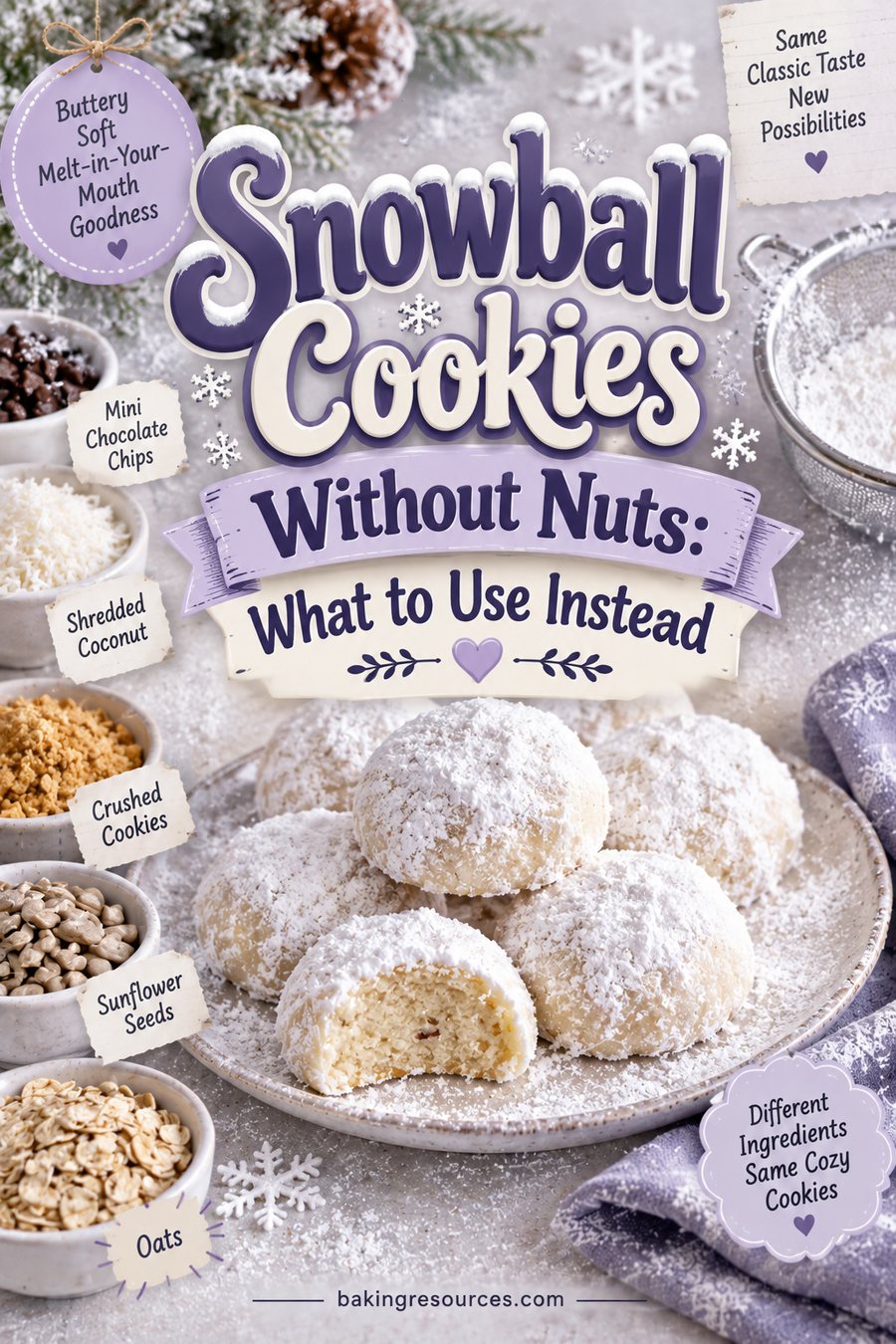 Snowball Cookies Without Nuts: What Replaces the Pecans