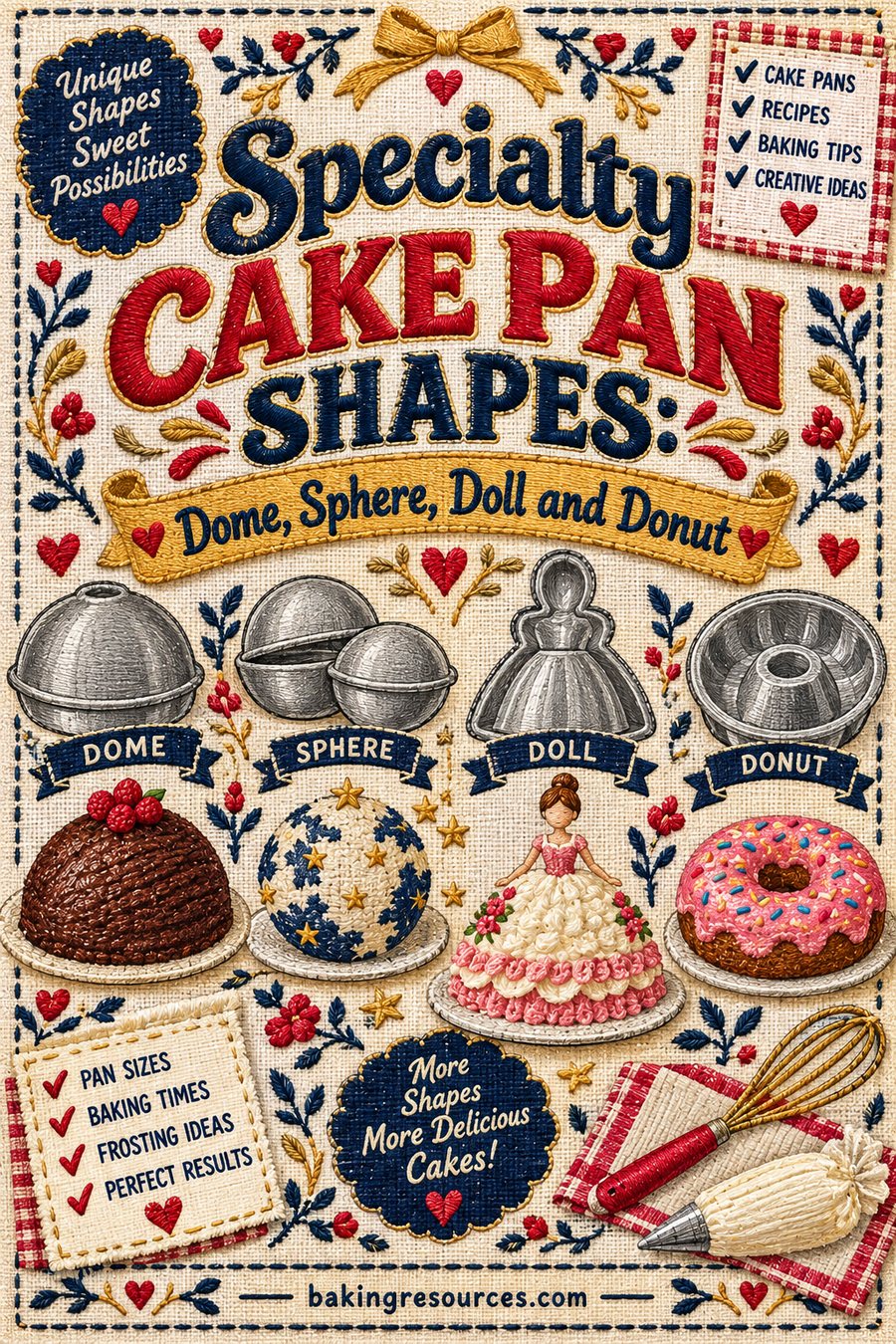 Specialty Cake Pan Shapes: Dome, Sphere, Doll and Donut