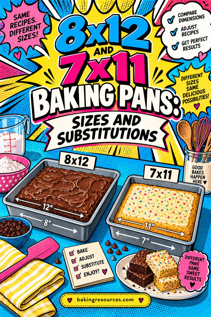 Baking Pan 8 x 12: Sizes, Capacity and Substitutes